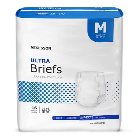 Mckesson Heavy Absorbency Incontinence Brief, Medium, 16PK BRULMD
